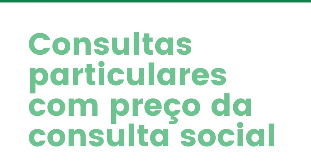 Consultas particulares pelo preço da consulta social